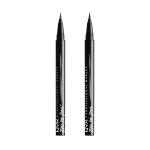 NYX PROFESSIONAL MAKEUP Epic Ink Liner, Waterproof Liquid Eyeliner, Vegan Formula, Black (Pack Of 2)