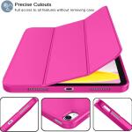 iMieet Case for New iPad 10.9 Inch (10th Gen, 2022) - Trifold Stand with Pencil Holder, Soft TPU Back, and Auto Wake/Sleep (Rose Red)