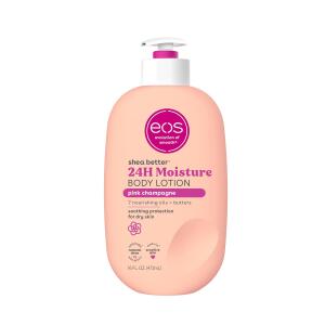 eos Shea Better Body Lotion - Pink Champagne: 24-hour moisture, lightweight, non-greasy, made with natural shea, vegan, 16 fl oz.