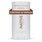 Native Deodorant Contains Naturally Derived Ingredients, Coconut & Vanilla, 72 Hour Odor Control, Deodorant for Women and Men, Aluminum Free with Baking Soda, Coconut Oil and Shea Butter