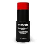 Mehron Makeup CreamBlend Stick (21 g) (Red), Face Paint, Body Paint, & Foundation Cream Makeup, Body Paint Stick Perfect for Halloween Makeup .75 oz