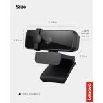 Lenovo Essential Full HD 1080P Webcam - Black