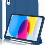 iMieet Case for New iPad 10.9 Inch (10th Gen, 2022) - Trifold Stand with Pencil Holder, Soft TPU Back, and Auto Wake/Sleep (Navy Blue)