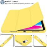 iMieet Case for New iPad 10.9 Inch (10th Gen, 2022) - Trifold Stand with Pencil Holder, Soft TPU Back, and Auto Wake/Sleep (Yellow)