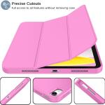 iMieet Case for New iPad 10.9 Inch (10th Gen, 2022) - Trifold Stand with Pencil Holder, Soft TPU Back, and Auto Wake/Sleep (Peach Red)