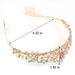 Didder Gold Tiaras: Elegant multicolor rhinestone crowns with combs, perfect for weddings, proms, and birthday parties for women and girls.