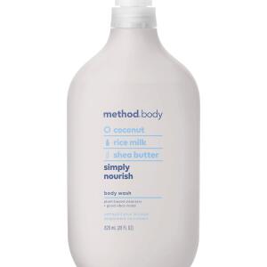 Method Body Wash 28 oz (Pack of 1), Simply Nourish, Paraben and Phthalate Free, Biodegradable Formula