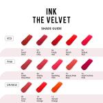 Peripera Ink the Velvet Lip Tint, #016 HEART FUCHSIA PINK, 0.14 fl oz, High Pigment Color, Longwear, Weightless, Not Animal Tested, Gluten Free, Paraben Free