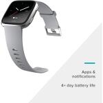 Fitbit Versa Smart Watch (S & L Bands Included) - Gray/Silver Aluminium