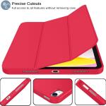 iMieet Case for New iPad 10.9 Inch (10th Gen, 2022) - Trifold Stand with Pencil Holder, Soft TPU Back, and Auto Wake/Sleep (Red)