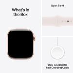 Apple Watch Series 10 RoseGold Aluminium Case with LightBlush Sport Band