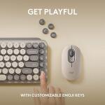 Logitech POP Mechanical Wireless Keyboard with Customizable Emoji Keys - Mist