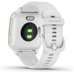 Garmin 010-02427-01 Venu Sq GPS Smartwatch - Light Gold and White