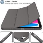 iMieet Case for New iPad 10.9 Inch (10th Gen, 2022) - Trifold Stand with Pencil Holder, Soft TPU Back, and Auto Wake/Sleep (Space Gray)