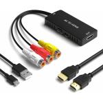 RCA to HDMI Converter, AV to HDMI Adapter, Composite to HDMI, Support 1080P,