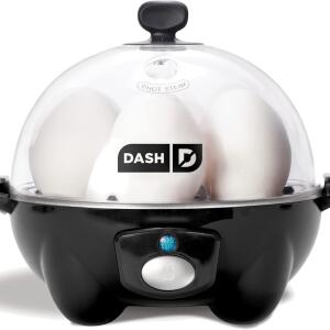 DASH Rapid Egg Cooker: Electric Egg Cooker for Hard Boiled Eggs, Poached Eggs, Scrambled Eggs, or Omelets with 6 Egg Capacity and Auto Shut Off Feature, Black.