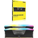 CORSAIR VENGEANCE RGB DDR5 RAM 32GB 2x16GB Computer Memory - Black