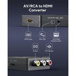 ABLEWE RCA to HDMI,AV to HDMI Converter, 1080P Mini RCA Composite CVBS Video Audio Converter Adapter