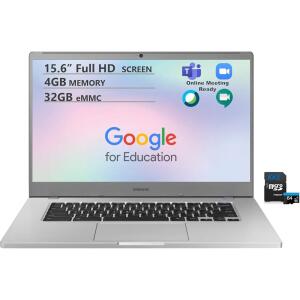 Samsung Chromebook 4+ 15.6 Inch Intel Celeron N4000 Processor 4GB DDR4 Memory 32GB eMMC