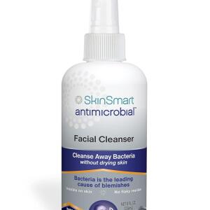 SkinSmart Facial Cleanser for Acne: Targets bacteria for active teens and adults post-workout. 8 oz spray bottle, safe for multiple daily uses.