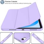 iMieet Case for New iPad 10.9 Inch (10th Gen, 2022) - Trifold Stand with Pencil Holder, Soft TPU Back, and Auto Wake/Sleep (Clove Purple)