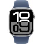 Apple Watch Series 10 Silver Aluminium Case with Denim Sport Band