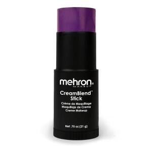 Mehron Makeup CreamBlend Stick (PURPLE), Face Paint, Body Paint, & Foundation Cream Makeup, Body Paint Stick Perfect for Halloween Makeup .75 oz