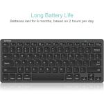 Arteck Ultra-Slim Keyboard Compatible with iPad, iPhone and Other Bluetooth Enabled Devices Including iOS, Android, Windows - Black