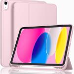 iMieet Case for New iPad 10.9 Inch (10th Gen, 2022) - Trifold Stand with Pencil Holder, Soft TPU Back, and Auto Wake/Sleep (Pink)