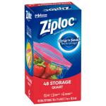 Ziploc 48 Storage Quart Pack Medium Food Bag