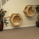 Armarkat 18 by 12 Inch Hexagon Cat House (Natural Beige)