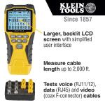 Klein Tools VDV501-851 - Scout Pro Lcd Display Cable Tester Specialty Meter