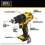 DEWALT 20V MAX 1/2-in Brushless Cordless Drill (with Soft Bag, Battery and Charger) 