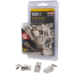 Klein Tools50-Pack CAT6A Shielded Pass-Thru Modular Data Plugs VDV826705