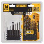 DEWALT 14-Piece Black Oxide Drill Bit Set