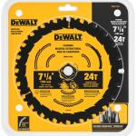 DEWALT 7-1/4 Inch 24-Tooth Carbide-tipped Steel Circular Saw Blade