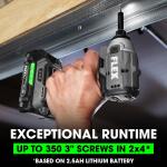 FLEX 1/4-in Brushless Cordless Impact Driver, COMPACT 24-Volt (Includes 1 Battery, Charger, and Soft Bag)