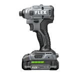 FLEX 1/4-in Brushless Cordless Impact Driver, COMPACT 24-Volt (Includes 1 Battery, Charger, and Soft Bag)