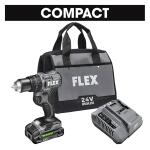 FLEX 1/2-in 24-Volt Variable Brushless Cordless Hammer Drill, Compact (Includes 1 Battery and Charger)