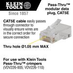 Klein Tools 10-Pack Pass-Thru Modular Data Plug CAT5E - VDV826728