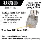 Klein Tools50-Pack CAT6A Shielded Pass-Thru Modular Data Plugs VDV826705