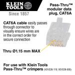 Klein Tools 50-Pack CAT6A Pass-Thru Modular Data Plugs