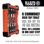 Klein Tools 8-Piece Drill Tap Tool Set - 32217