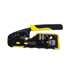 Klein Tools Pass-Thru(TM) Data CrimperRatcheting Cable Crimper 