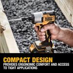 DEWALT 20V Max 1/4-in Brushless Cordless Impact Driver (with Soft Bag, Battery and Charger)