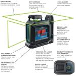 Bosch 100 ft Green Self-Leveling Cross-line Laser Level Kit