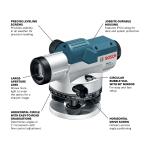 Bosch 5.6 inch Automatic Optical Level Vial Cross Check Level