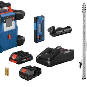 Bosch 4000 ft Red Self-Leveling Rotary Laser Level Kit