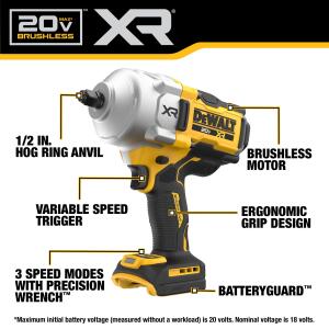 DEWALT 1/2-inch 20-volt High Torque Impact Wrench (Tool Only)