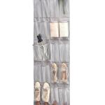 Style Selections 64 inch Tier 24 Pair Gray Fabric Over-the-door Shoe Organizer